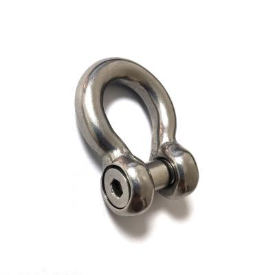 China Heavy industry stainless steel bow shackler with hex socket for marine and industrial rigging aplications for sale