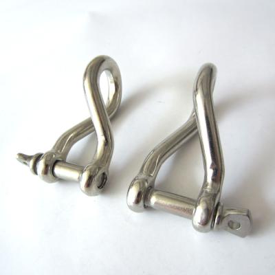 China Heavy industry stainless steel twist shackles for marine and industrial rigging aplications for sale