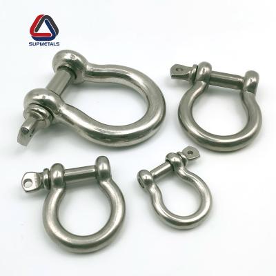 China Heavy Industry Stainless Steel European Type Bow Shackle, Scerw Pin Bow Shackle for sale