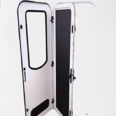 China High Tensile Metal Security RV Aluminum Door Wall Thickness 30-40 With Fly Screen Door for sale