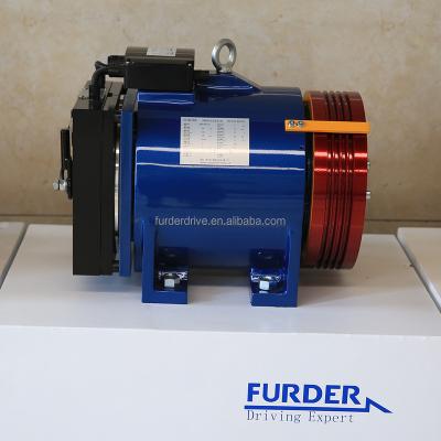 China Modern Load 630 Kg Pulley 320mm European Technology Gearless Elevator Traction Machine for sale