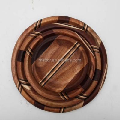 China Good price Mettor wood with high quality colorful wood serving tray, pakka wood tray for dinner for sale