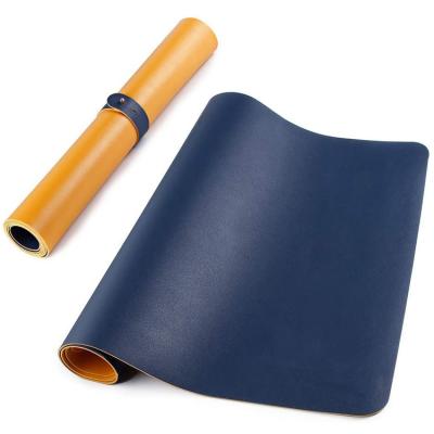 China Large Anti-Slip Leather Home Office Mat Mouse Pad Protector Double Sided Office Desk Protector for sale