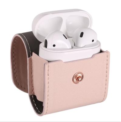 China 2020 Fanshion PU Earphone Case Leather Case Earphone Key Chain Waist Anti-fall Wireless Hanging Storage Bag for sale