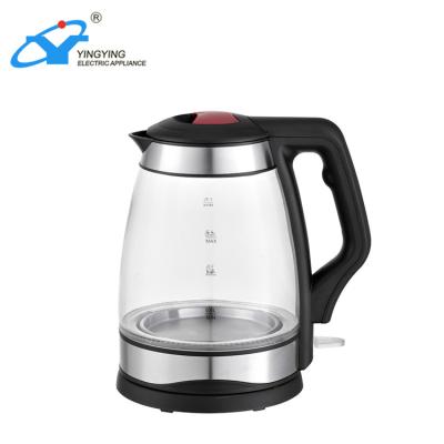 China 360 Degree Rotation Base CB/CE/GS/LFGB Approval 1.7L Glass Electric Kettle for sale