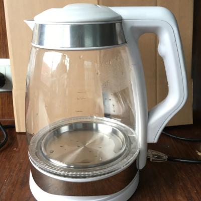 China Wholesale 1.8L 360 Degree Rotation Base Led Lightweight Cordless Glass Electric Kettle for sale