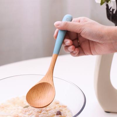 China Viable Manufacturers Mini Honey Wooden Spoon Kitchen Cooking Teaspoon Condiment Utensil Teaspoon for sale