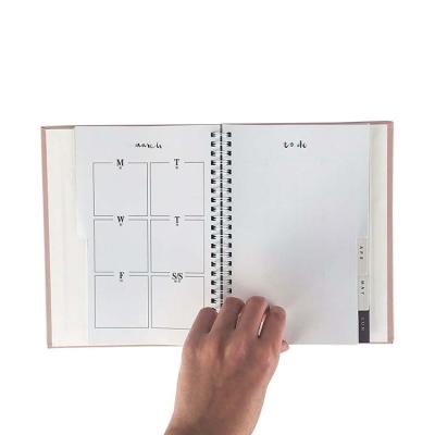 China Factory custom printed a5 full color paper hardcover notebook exercise book agenda diary planner spiral printing for sale