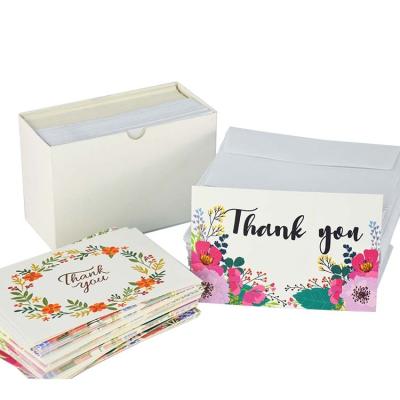 China New Floral Europe Designs Thank You Cards For Designer Thank You Notes for sale