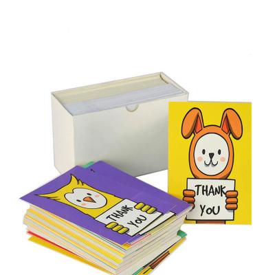 China Europe Factory Customized Cute Animal Colored Paper Thank You Cards For Children for sale