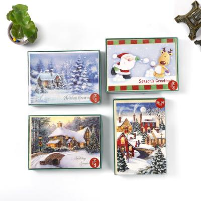 China Custom Europe Thank You Cards Christmas Snowflakes Greeting Cards for sale