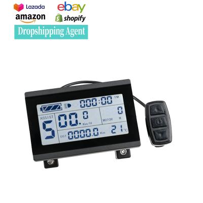 China Plastic Waterproof E-bike Electric Scooter KT-LCD3 Connector LCD3 Bicycle Display Meter for sale