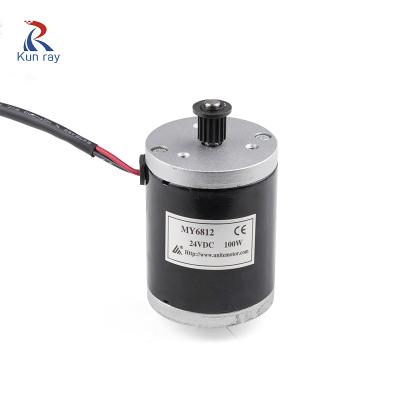 China Two Series 12V/24V 100W 150W Elder Mobility Scooter Motor DC Brush Motor With Pumb Motor MY6812 for sale