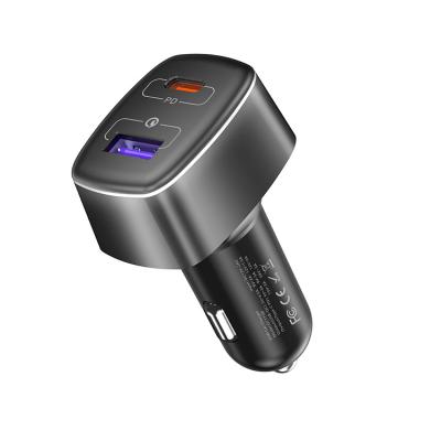 China High power 83w palladium PPS qc3.0 usb car charger high fast charging type c new design car accessories tiny small size electronics for sale