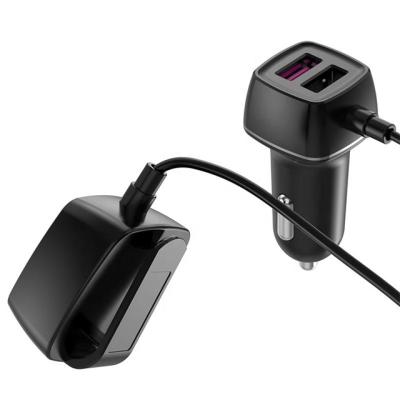 China 4 Ports New Rear Seat Consumer Electronics Design USB Taxi Car Charger 60W High Power QC 3.0 Quick Charge For Mobile Charging 4 USB Ports for sale