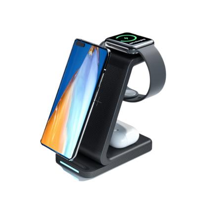 China Factory Supply High Speed ​​QI FO iPhone Fast Charging Wireless Charger Reference 3 in 1 Magnetic Foldable 15w Wireless Charger for Watch for sale