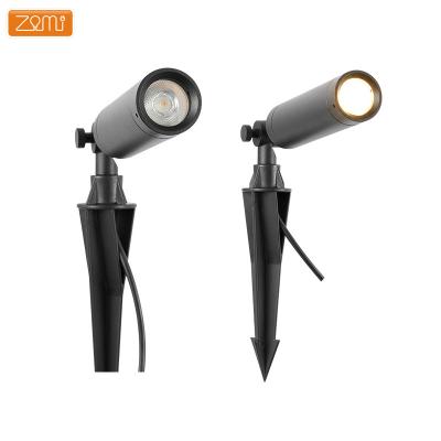 China Morden ZOMI aluminium PMMA led garden light AC 220V/DC 24V Waterproof IP65 spike lamp outdoor spot landscape lawn lights for sale