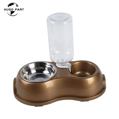 China Sustainable Feeder Stainless Steel Pet Bowl Automatic Water Pet Drinking Bottle for sale