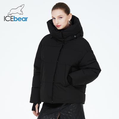 China Adjustable Cuffs Woman Winter Coat Windproof Hooded Winter Coat With Slant Pockets for sale