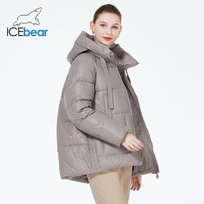 China Roomy Comfortable Woman Winter Coat Mid Aged Down Jacket With Dark Zipper Pockets for sale