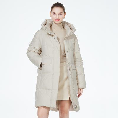 China All Shapes Woman Winter Coat  Versatile Down Jacket  Hide Fat With Furry Pockets for sale