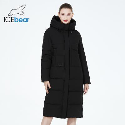 China Polyester Elegante lange Daunenjacke Größe 42 lange Winterjacken für Frauen Komfort zu verkaufen