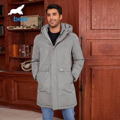 China Business Elegance Long Detachable Hood Winter Thickened Jacket Men Winter Proof Water Proof for sale