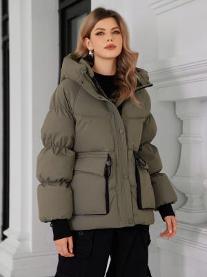 China Women's Casual Style Coat With Bright Colors Down Filling And Nice Length Machine Washable for sale