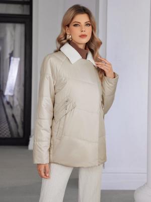 China Padded coat, Woman Sping/Autumn  Coat For Mid Aged Women, big size, for europe winter, short coat, double pockets, An imitation fur for sale
