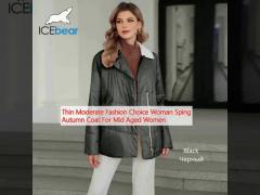 Thin Moderate Fashion Choice Woman Sping Autumn Coat For Mid Aged Women