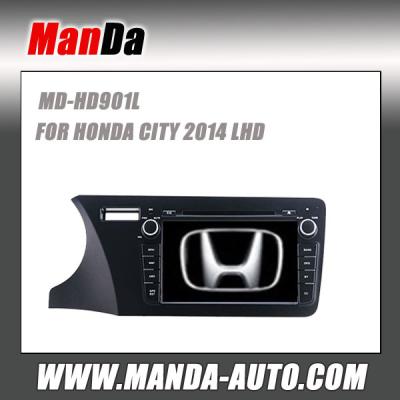 China dubbele DIN-Autoaudio voor HONDA CITY 2014 LHD-gps van de auto dvd spelers van in-streepje hoofdeenheden satellietnavigatiesysteem Te koop