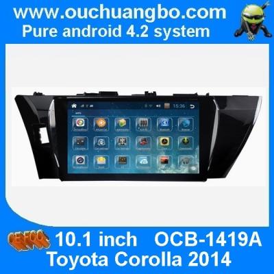 China Swc estéreo del canbus de la base de la ayuda 4 de la radio de la navegación del estéreo de Toyota Corolla 2014 del androide 4,2 de Ouchuangbo en venta