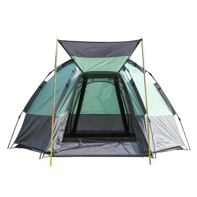 China Straight Tying Type CT26 Outdoor Camping Tents Double Layer Snap Fiberglass Rod Waterproof Inner Breathable Material Fiberglass Three-Season Tent for sale