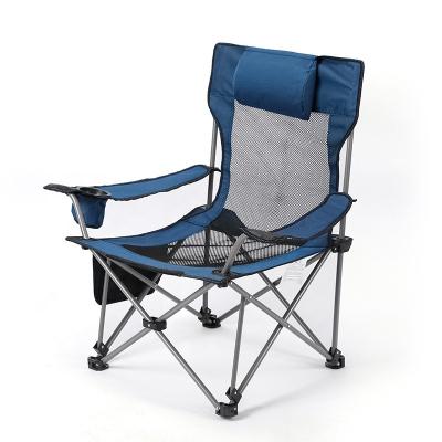 China Modern Wholesale High Quality Customizable Lightweight Folding Fishing Camping Chairs With Steel Cup Holder And Bag Beach OEM for sale