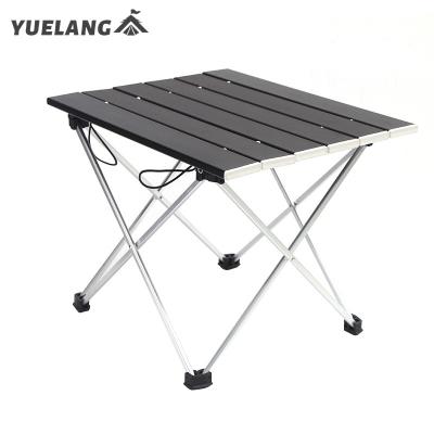 China Lightweight Outdoor Picnic Portable Camping Roll Up Tables With Aluminum Folding Mini Camping Table For Outdoor Picnic for sale