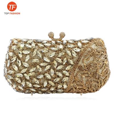 China Luxury Factory Wholesale Luxury Crystal Clutch Bag Diamond Wedding Purse Women Party Handbags Diamante Clutches for sale