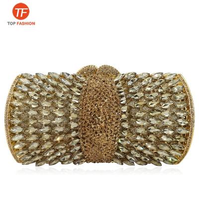 China Luxury Handwork Crystal Rhinestone Clutch Purse Evening Bag for China OEM Factory Wedding Party Wholesales for sale