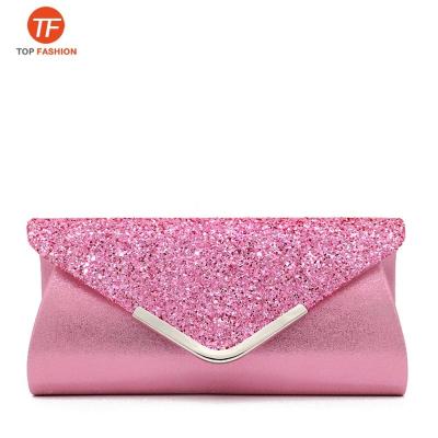 China Luxury Wholesale Luxury Glitter Clutch Handbag Envelope PU Shoulder Bag Women Even Clutch Purse For Party From Factory for sale