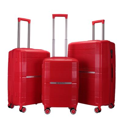 China 20/24/28 Inch PP Eco-friendly Classic Wholesale 3 Pieces Set Fashionable Suitcase Baggage Travel Trolley Luggage for sale