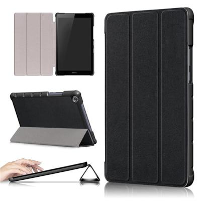 China 2019 Factory Wholesale Luxuy Leather Triple Stand Mediapad T5 8.0 Tablet Case Lightweight For Huawei mediapad m5 lite 8 inch cover for sale