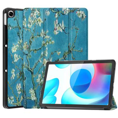 China Factory Wholesale Luxury Lightweight 2021 PU Leather Trifold Stand Tablet Cover Envelope For Realme Pad 10.4 Case for sale