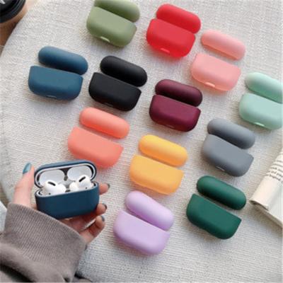 China Premium Free 2021 Matte For Airpods Case Cover Hot Selling Key-chain Hole For Airpod Silicone Case for sale