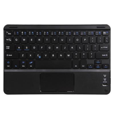 China 2021 Hot Selling BT Universal Wireless Mouse Touch BT Ultrathin Keyboard 10inch Mini Slim Wireless Keyboard With Touchpad for sale