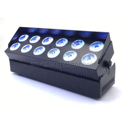 China Sports Stadiums 12x18W 6 in 1 RGBWA+UV Battery Power and Wireless DMX LED Wall Washer Light for sale