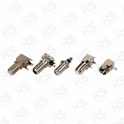 China RF Coaxial RF Male Connector F Compression For RG58/RG59/RG6/RG11 Connector Nickel Plated for sale