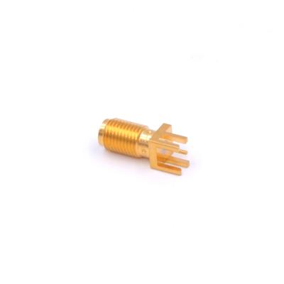 China SMA Female Jack Connector, Brass PCB Clip Edge Mount Adapter 01S1 for sale