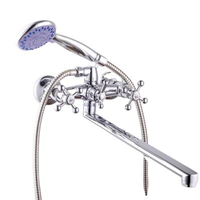 China With Slide Bar High Quality Cheap Sanitary Ware Wall Press Bath High Handle Shower Head With Bathroom Accessories Chrome Shower Set for sale