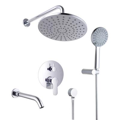 China Without Slide Bar Hot Selling Wall Mounted Brass Bathroom Shower Faucet for sale