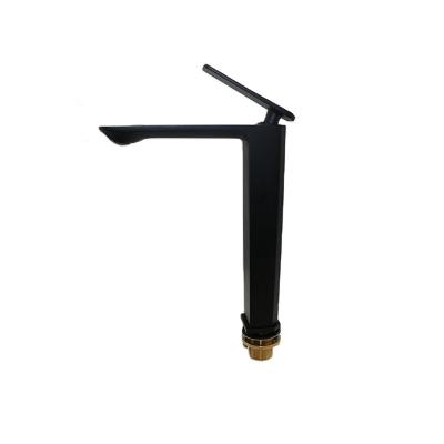 China With Slide Bar High Quality Single Lever Single Lever Black Bathroom Wash Hand Basin Brass Water Faucet for sale