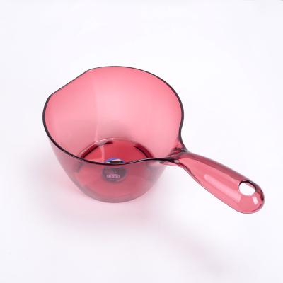 China 180g Sustainable High Quality PET Kitchen Plastic Multi Function Water Saver Water Pocket Scoop With Long Handle for sale